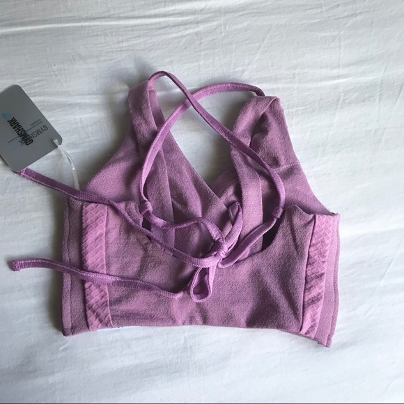 NWT Gymshark True Texture Bralette (Pastel Grape) - Picture 2 of 2